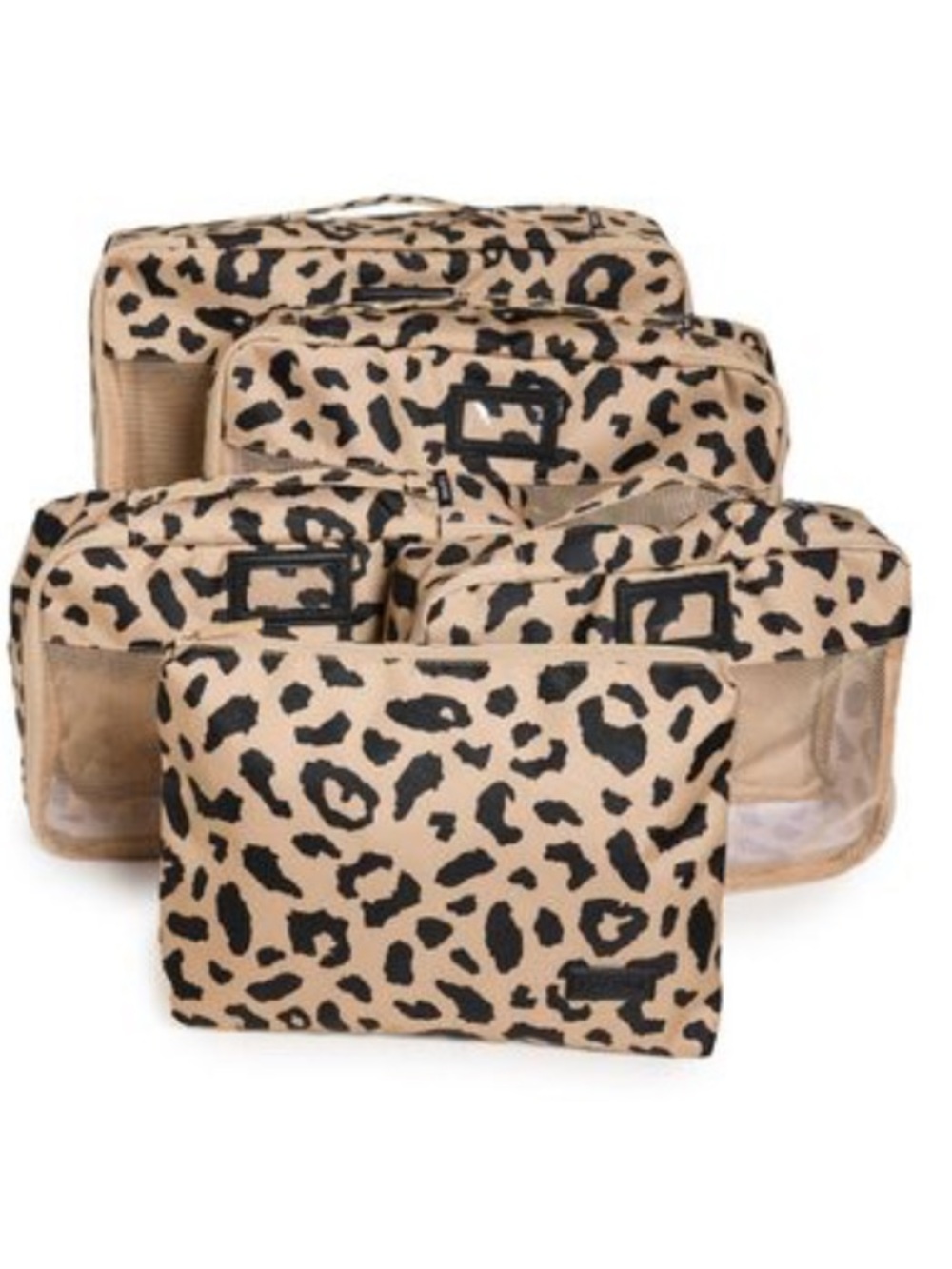 Calpak 5-piece set packing cubes cheetah